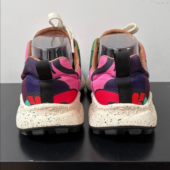 Flower Mountain Jin Lee Pampas Chance Sneakers lace up Pink Red Canvas US7.5 - Picture 8 of 14